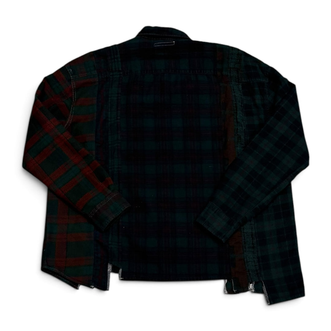 Rebuild By Needles Green Flannel Checkered Shirt (XL)