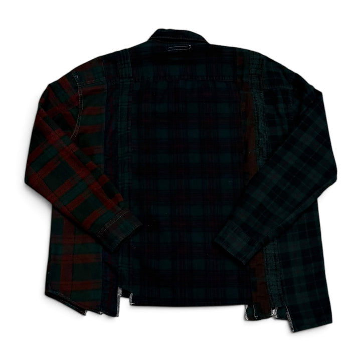 Rebuild By Needles Green Flannel Checkered Shirt (XL)