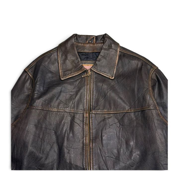 Vintage Leather Jacket Vintage Leather Jacket Dark Brown (L)