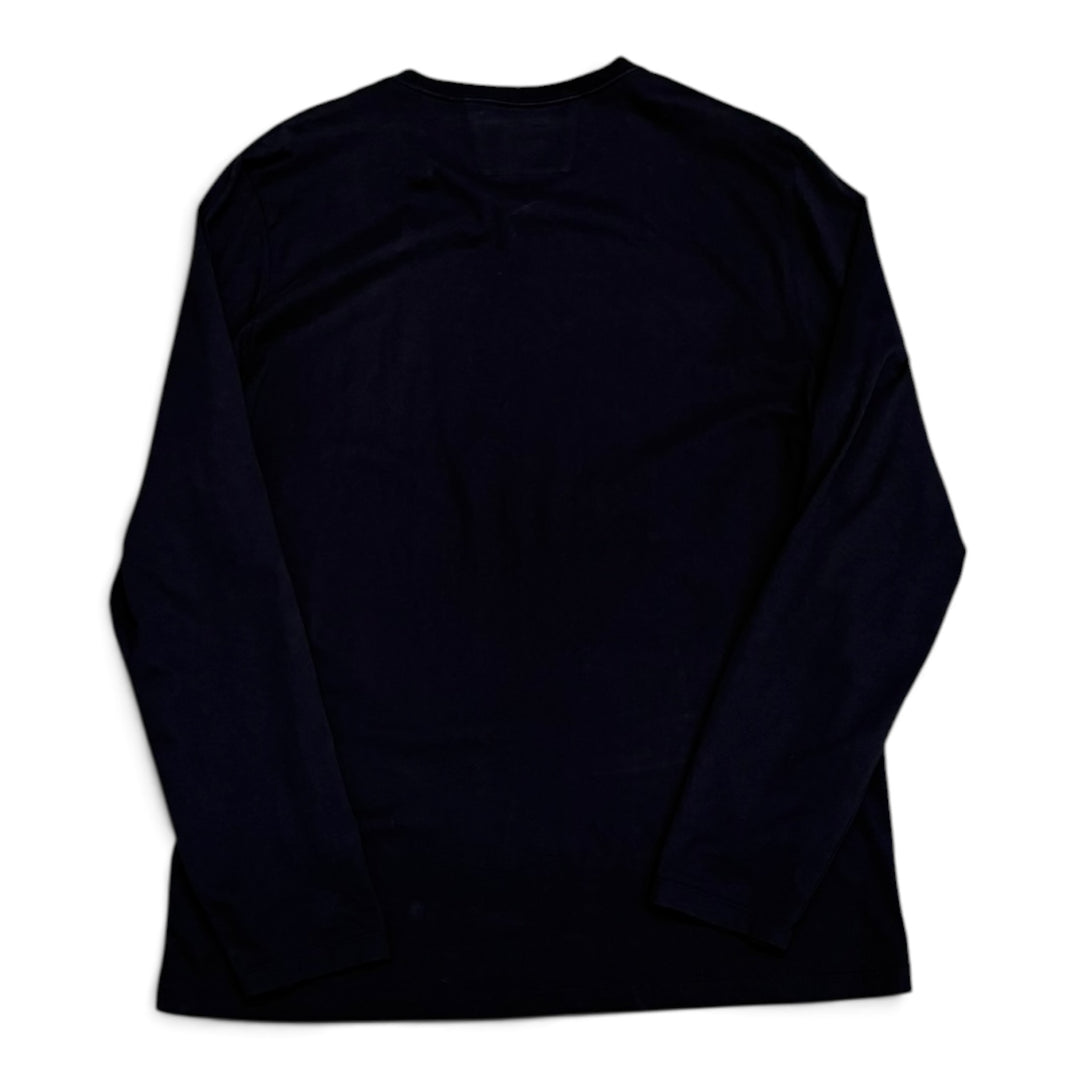 CP Company Graphic Long Sleeve T shirt Navy (XXL)