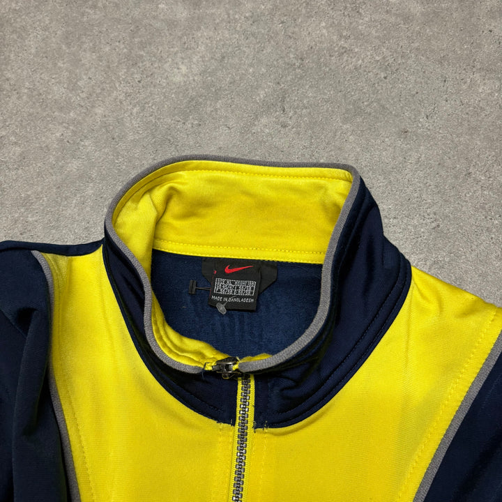 90's Vintage Nike Yellow & Navy Tracksuit Jacket (XL)