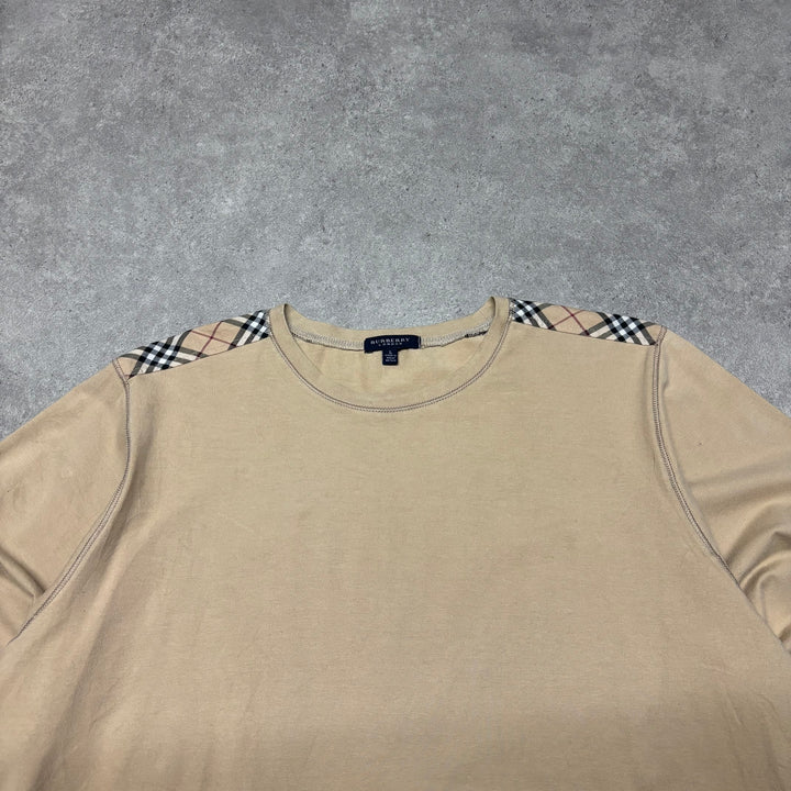 Vintage Burberry Beige Novacheck Longsleeve T-Shirt (L)