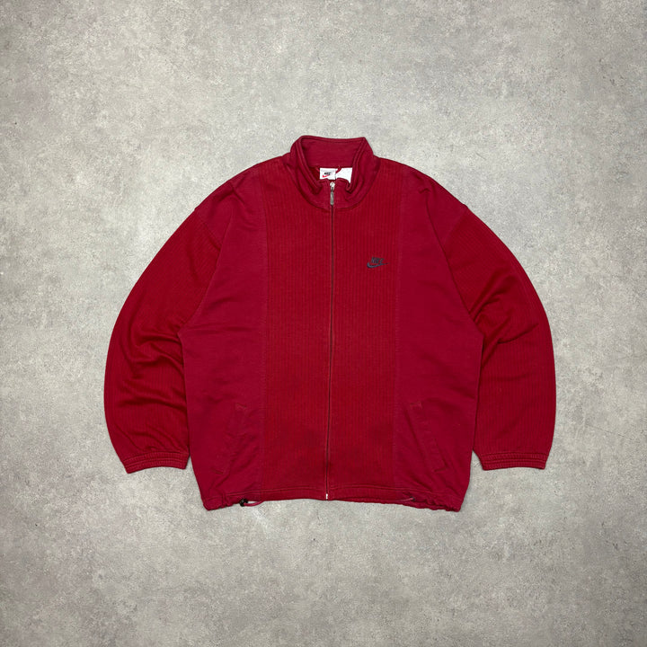 90's Vintage Nike Red Full Zip Sweatshirt (XL)