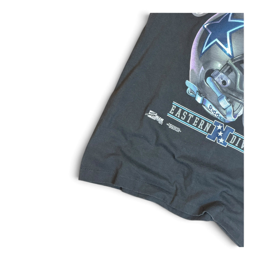 1991 Vintage Dallas Cowboys Black Graphic T-Shirt (M)