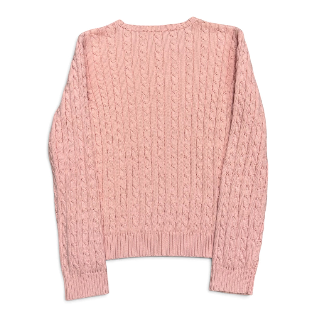 Vintage Polo Ralph Lauren Cable Knitted Pink Sweater (M)