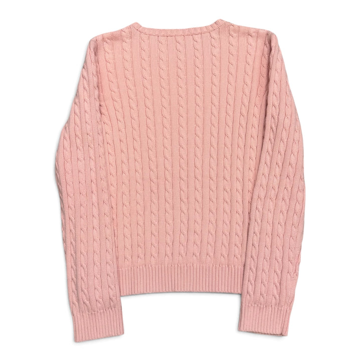 Vintage Polo Ralph Lauren Cable Knitted Pink Sweater (M)