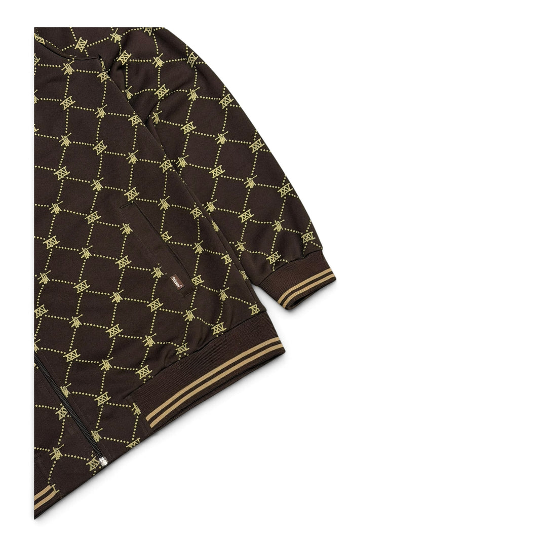 Stussy 25th Anniversary Monogram Track Jacket  Brown (L)