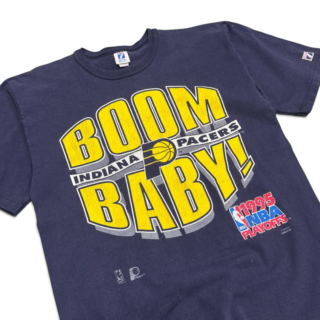 1995 Vintage Indiana Pacers Navy Graphic T-Shirt (L)