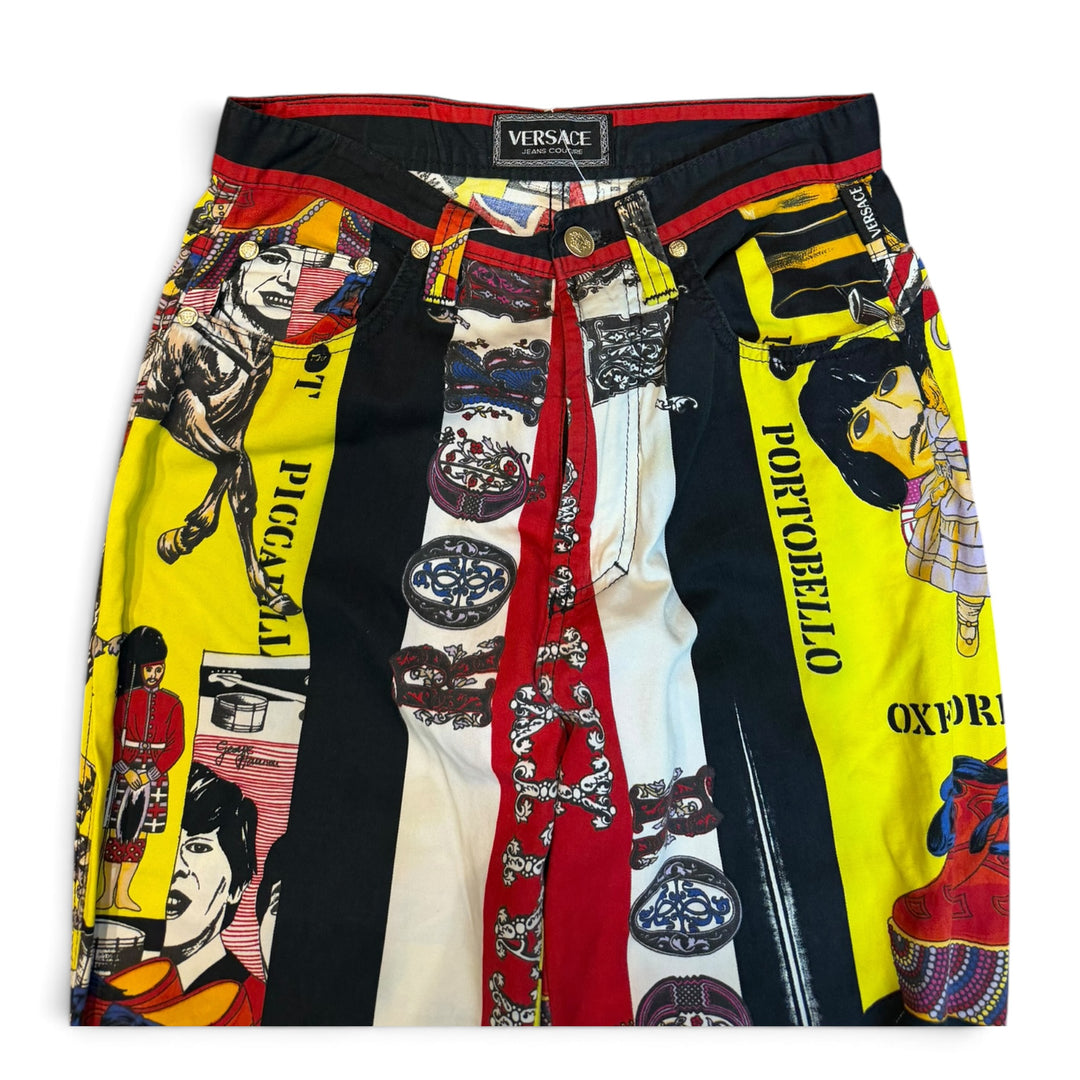 Vintage Versace Jeans Couture Beatles Patterned Trousers (24)