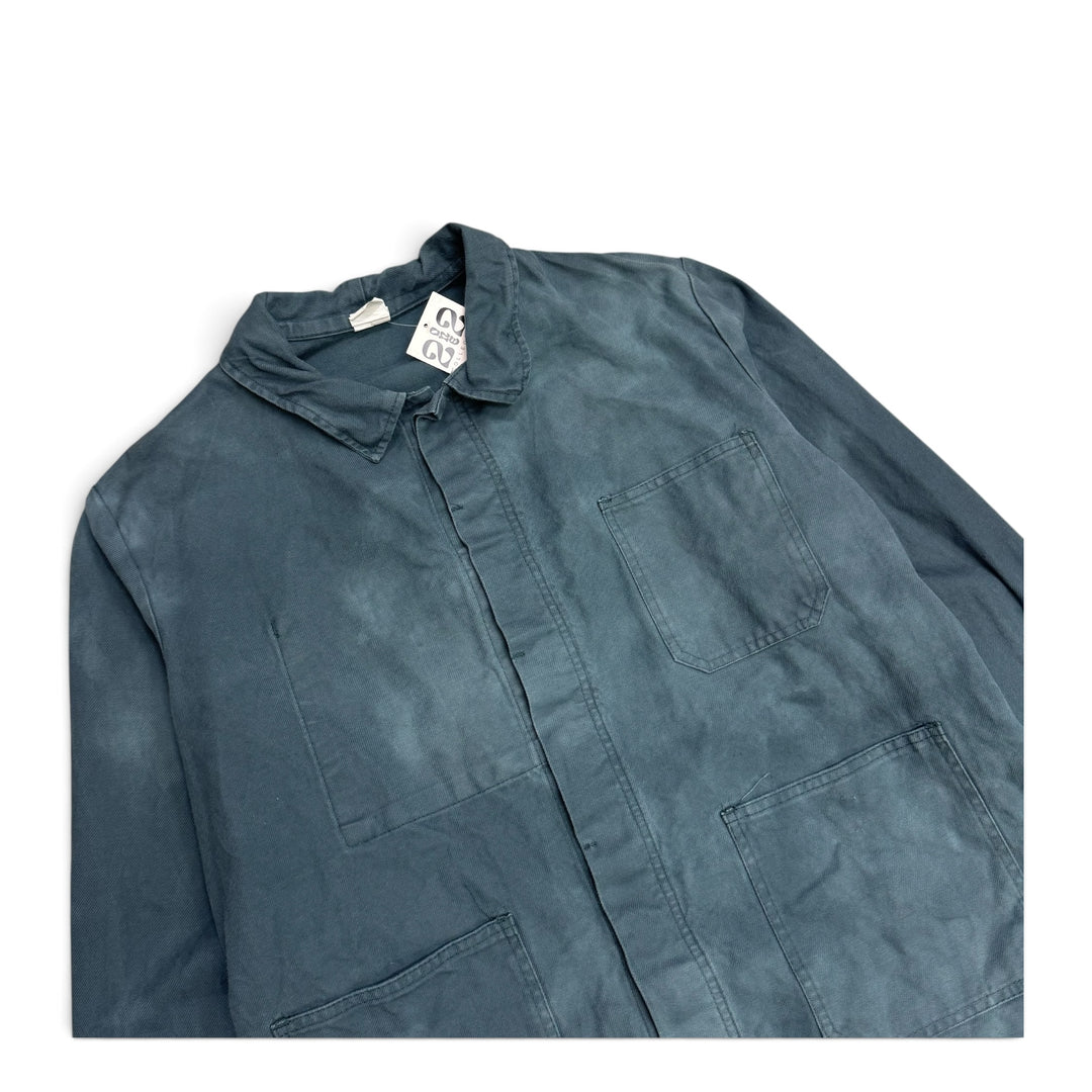 Vintage Distressed Faded Green French Chore Jacket (L)
