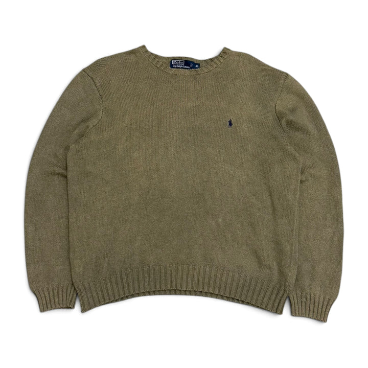 Vintage Polo Ralph Lauren Crew Neck Knitted Jumper Green (XL)
