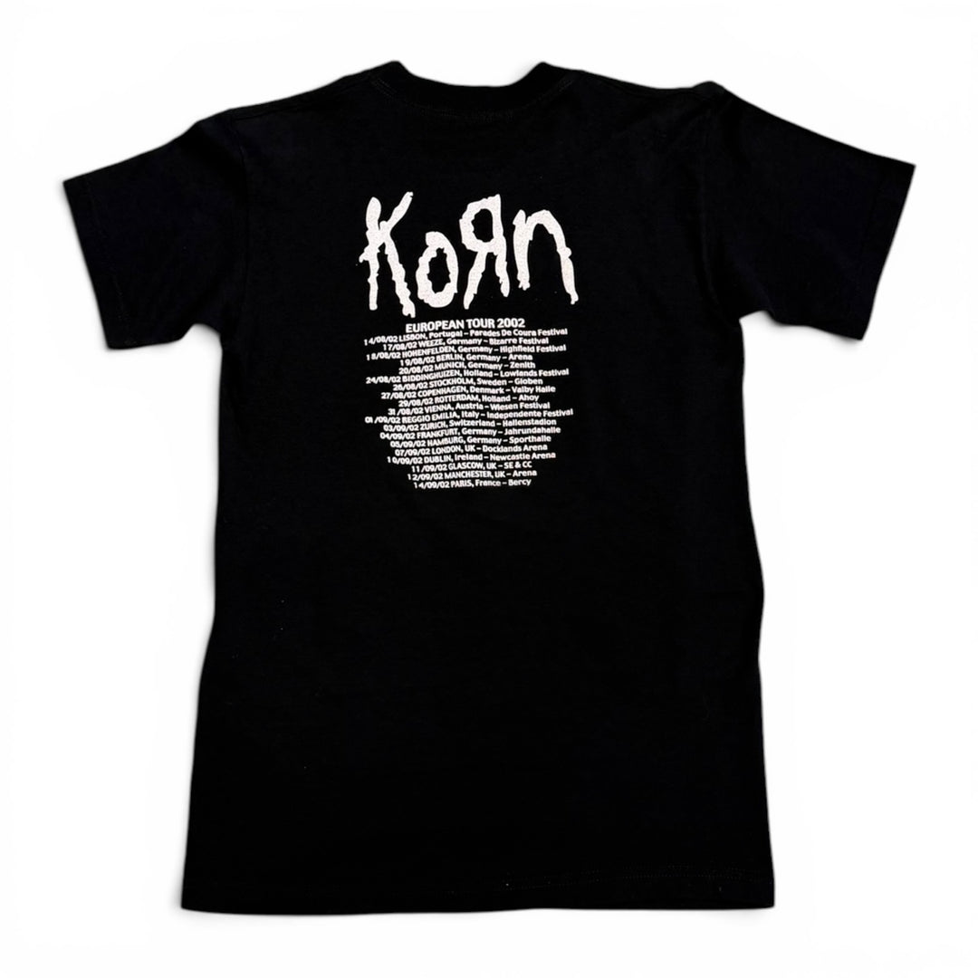 90's Vintage Korn Black Graphic T-Shirt (S)