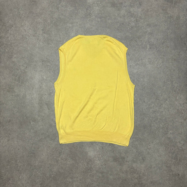 Vintage Polo Ralph Lauren Yellow Knitted Vest (M)