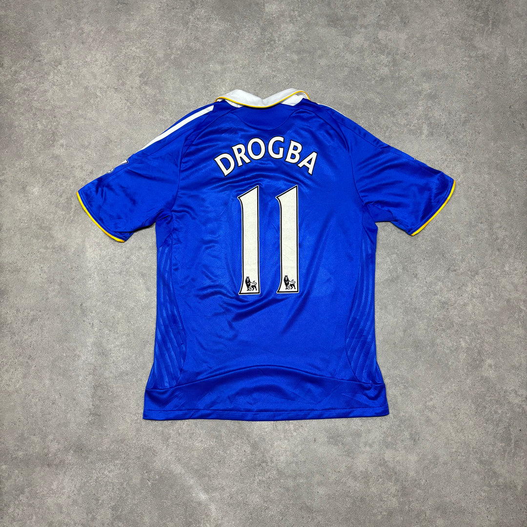 2008/09 Chelsea Adidas Home Football Shirt Drogba 11 (M)