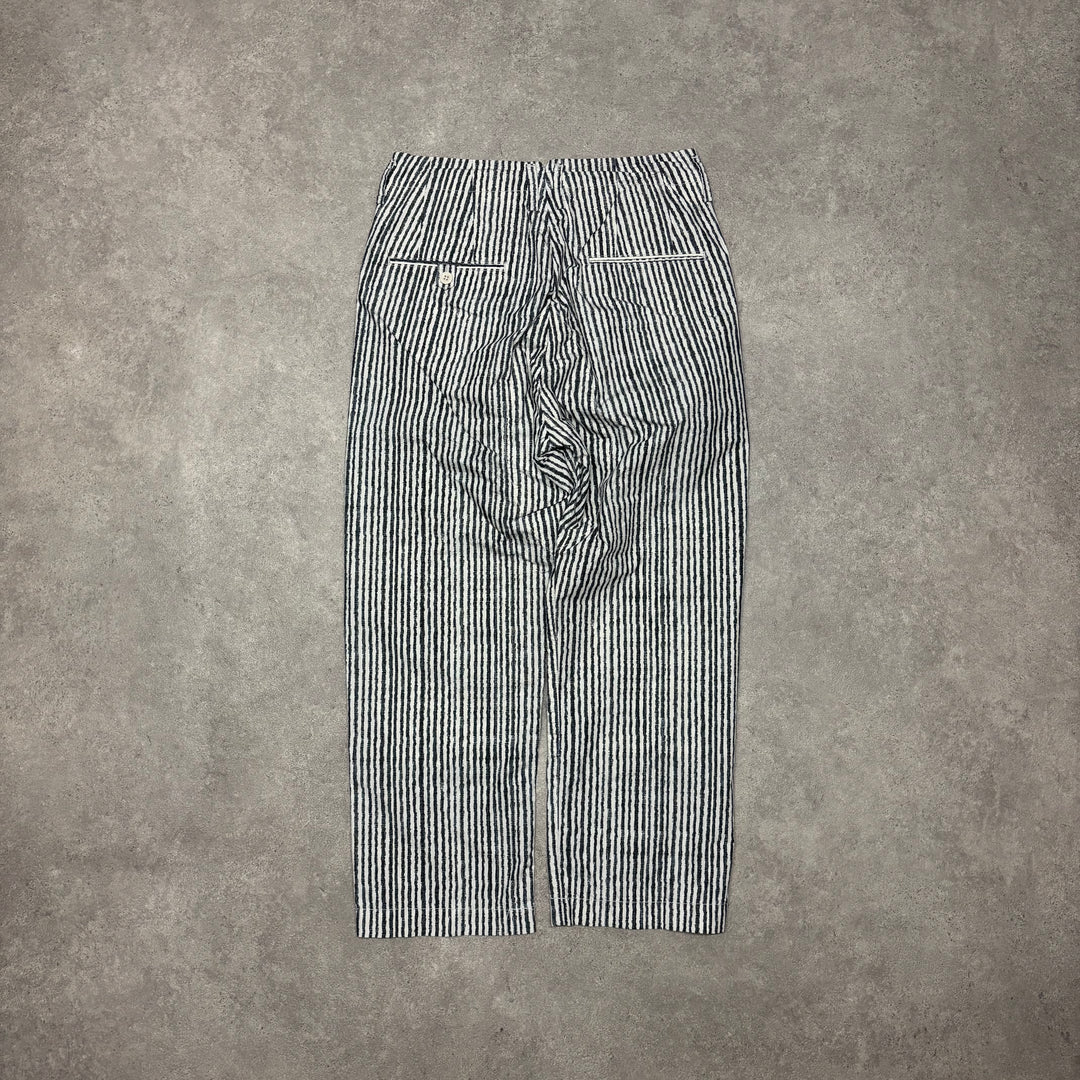Snow Peak Blue & White Stripy Shell Trousers (XS)