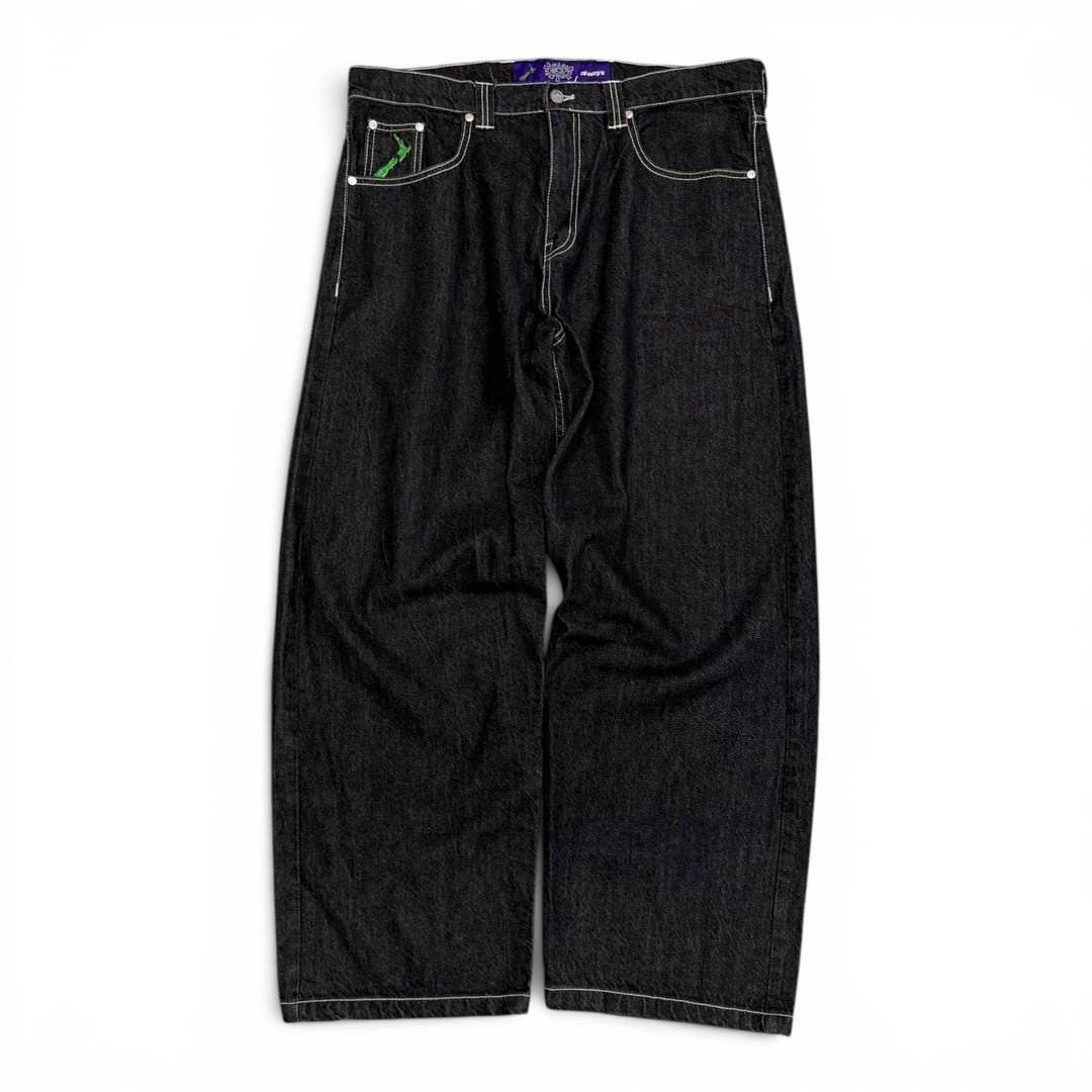 Always Do What You Should Do Baggy Jeans Black (XXL)