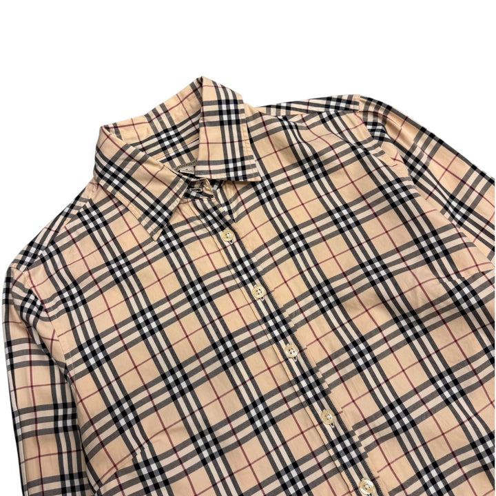 Burberry Checkered Long Sleeve Women Shirt Beige (S)