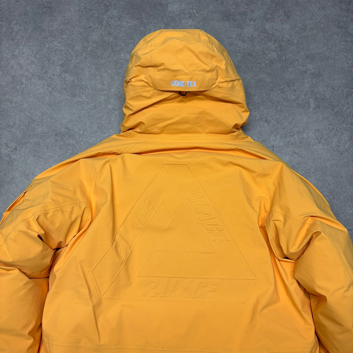 Palace x Rapha Gore-Tex Yellow Hooded puffer Jacket (XL)