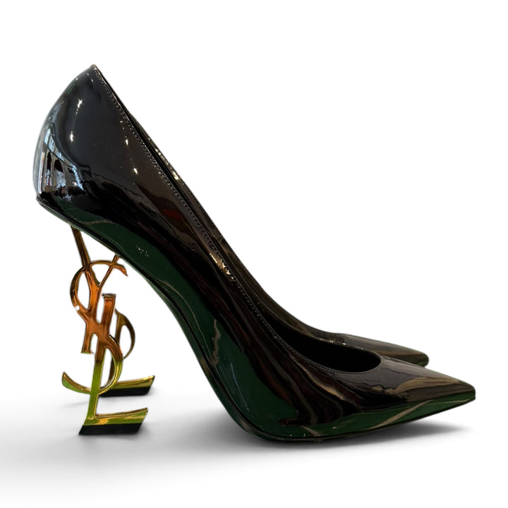 Saint Laurent Opyum Black Patent Leather Heels