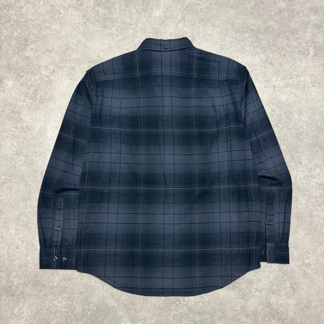 Supreme Black Checkered Flannel Shirt (S)