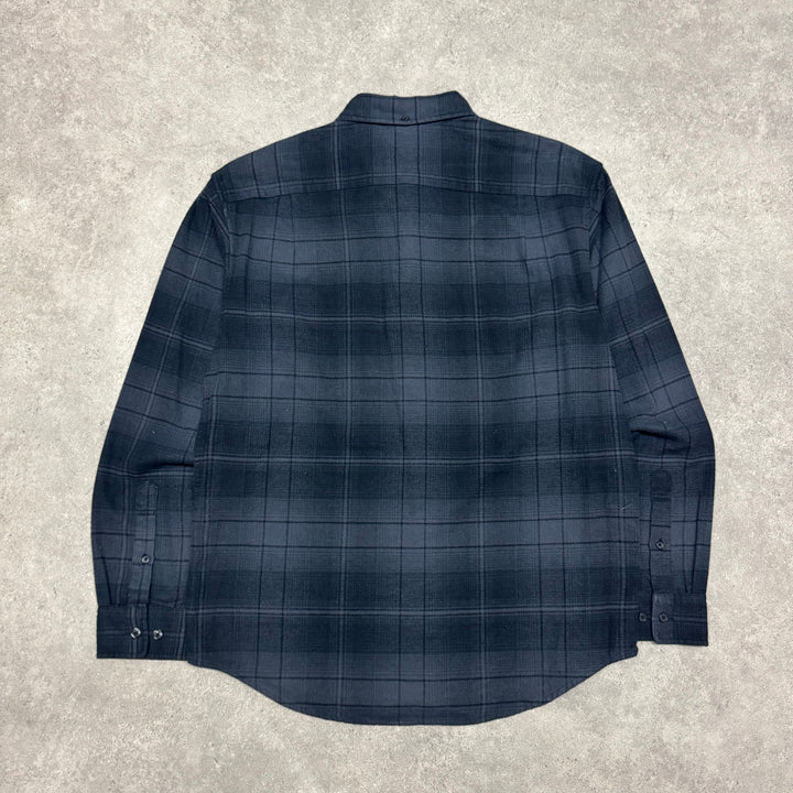 Supreme Black Checkered Flannel Shirt (S)
