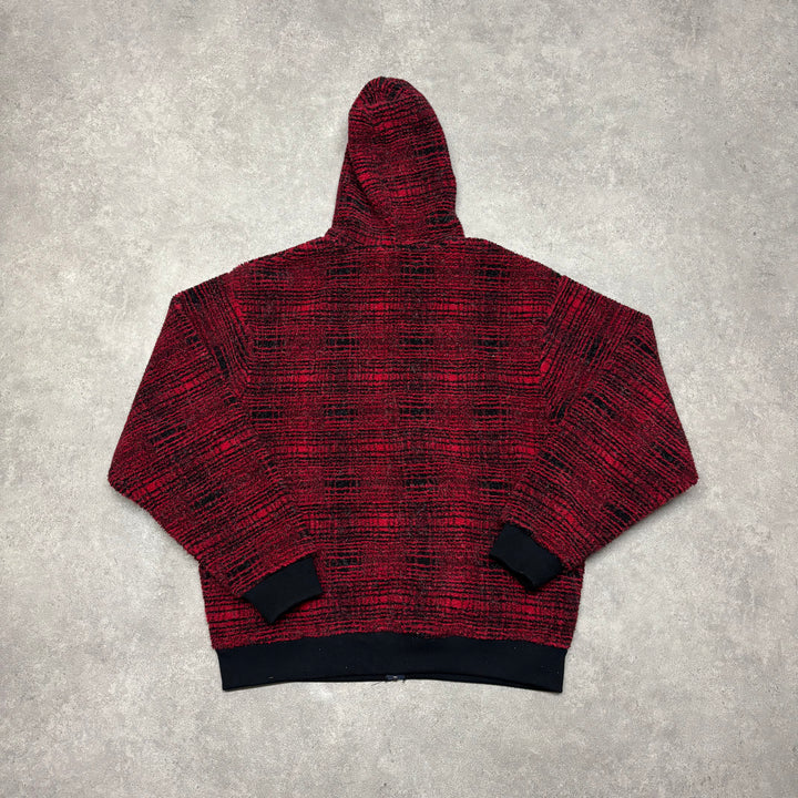 Yardsale Red Fleece Full Zip Hooded Jacket (XL)