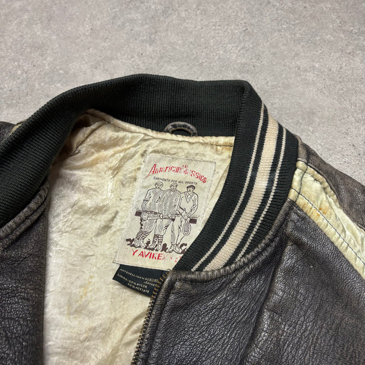 Vintage Avirex Brown Leather Jacket (S)