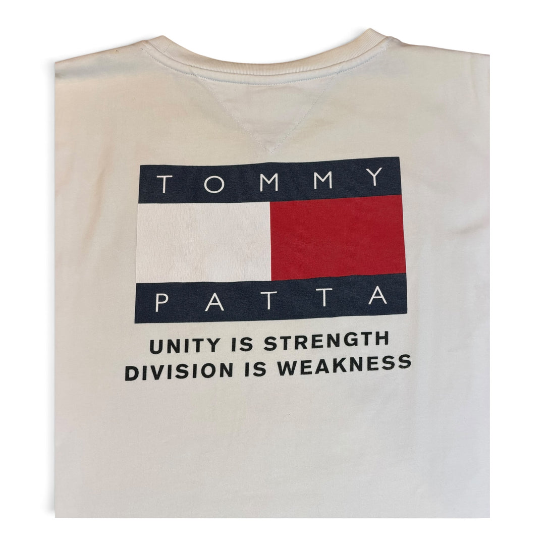 Tommy Patta White Graphic T-Shirt (XXL)