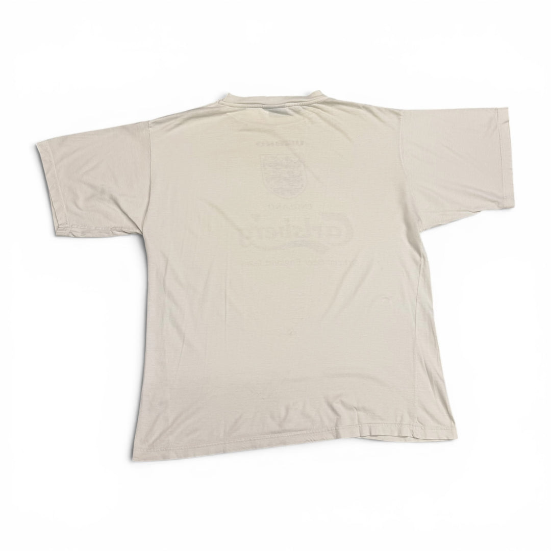 90's Vintage England Umbro White Carlsberg T-Shirt (XL)