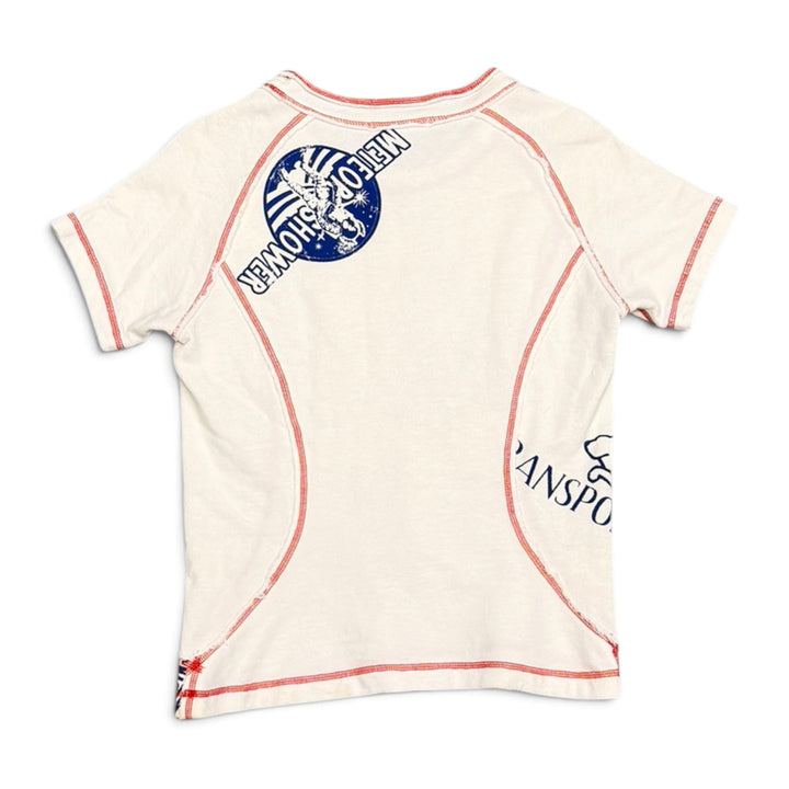 Issey Miyake Contrast Stitch Cut Sew Tee White (M)