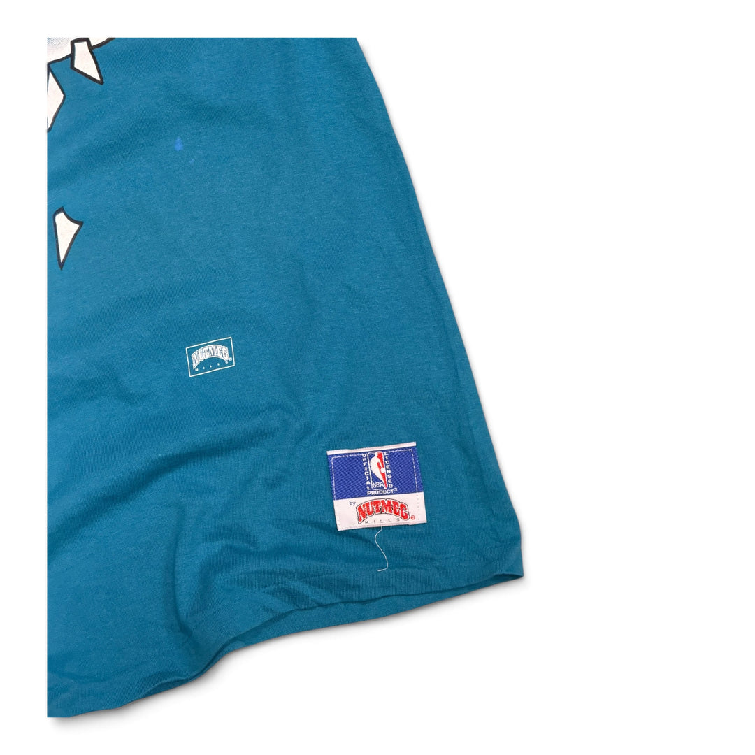 Vintage Charlotte NBA Graphic T shirt Blue (M)
