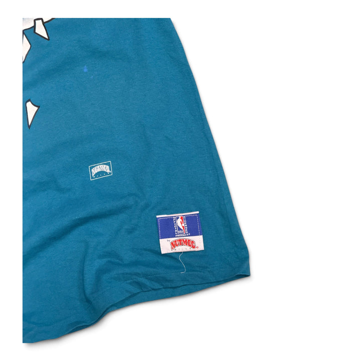 Vintage Charlotte NBA Graphic T shirt Blue (M)