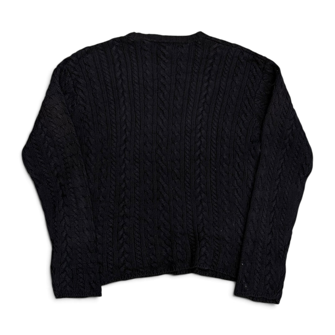 Vintage Polo Ralph Lauren Cable Knit Jumper Navy (S)