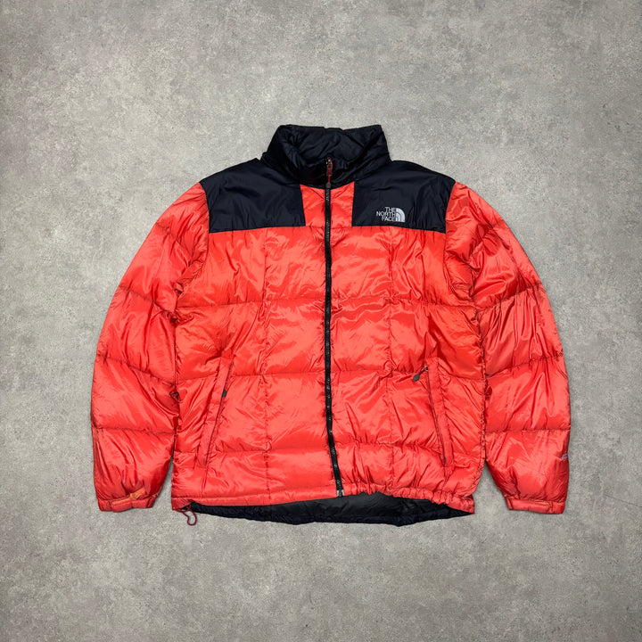 The North Face Orange Summit Series Square Quilted Puffer Jacket (XXL)