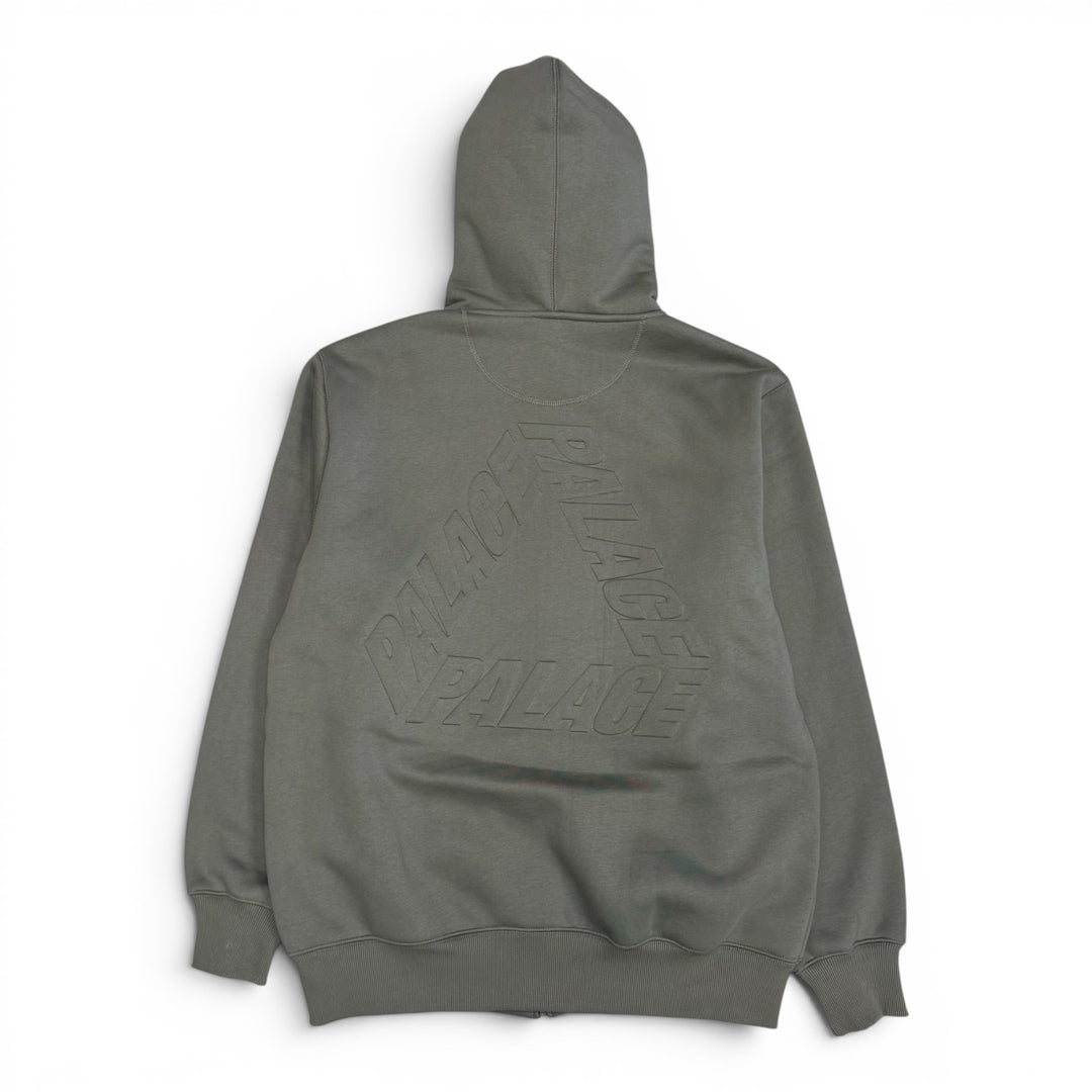 Palace Thermal Embossed Zip Up Hoodie Green (XL)