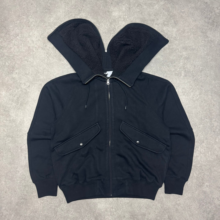 Palace Black Split Hoodie Bomber Sweat Zip Up (L)
