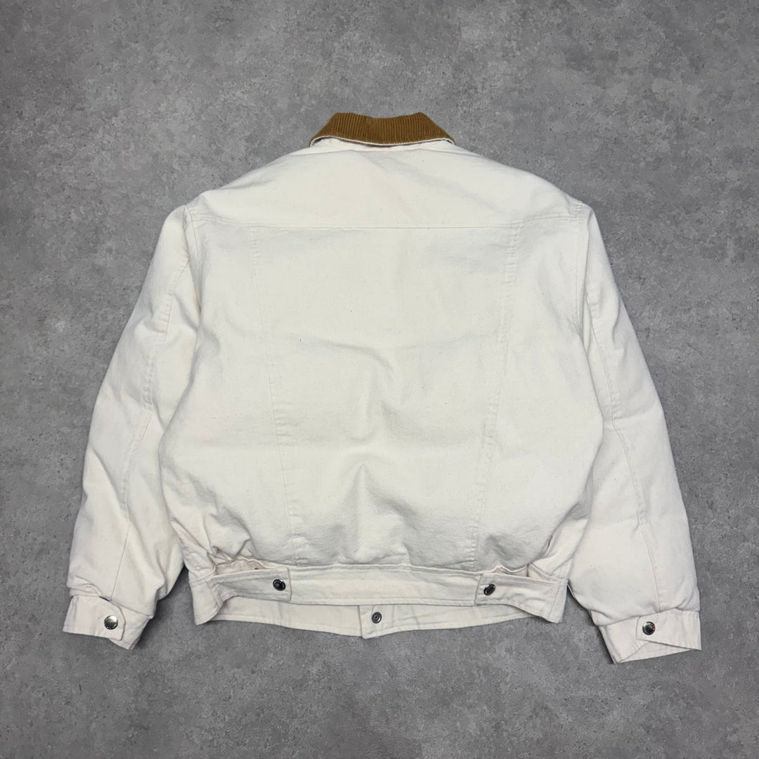 Supreme Schott Canvas Down Trucker Jacket Natural (S)
