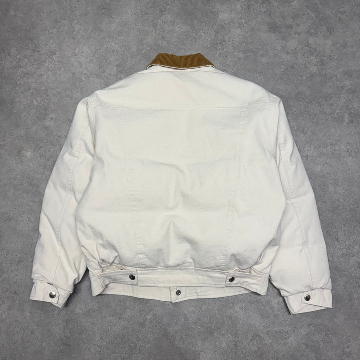 Supreme Schott Canvas Down Trucker Jacket Natural (S)