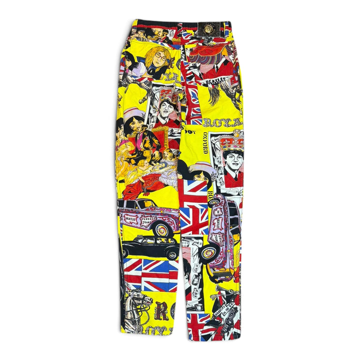 Vintage Versace Jeans Couture Beatles Patterned Trousers (24)