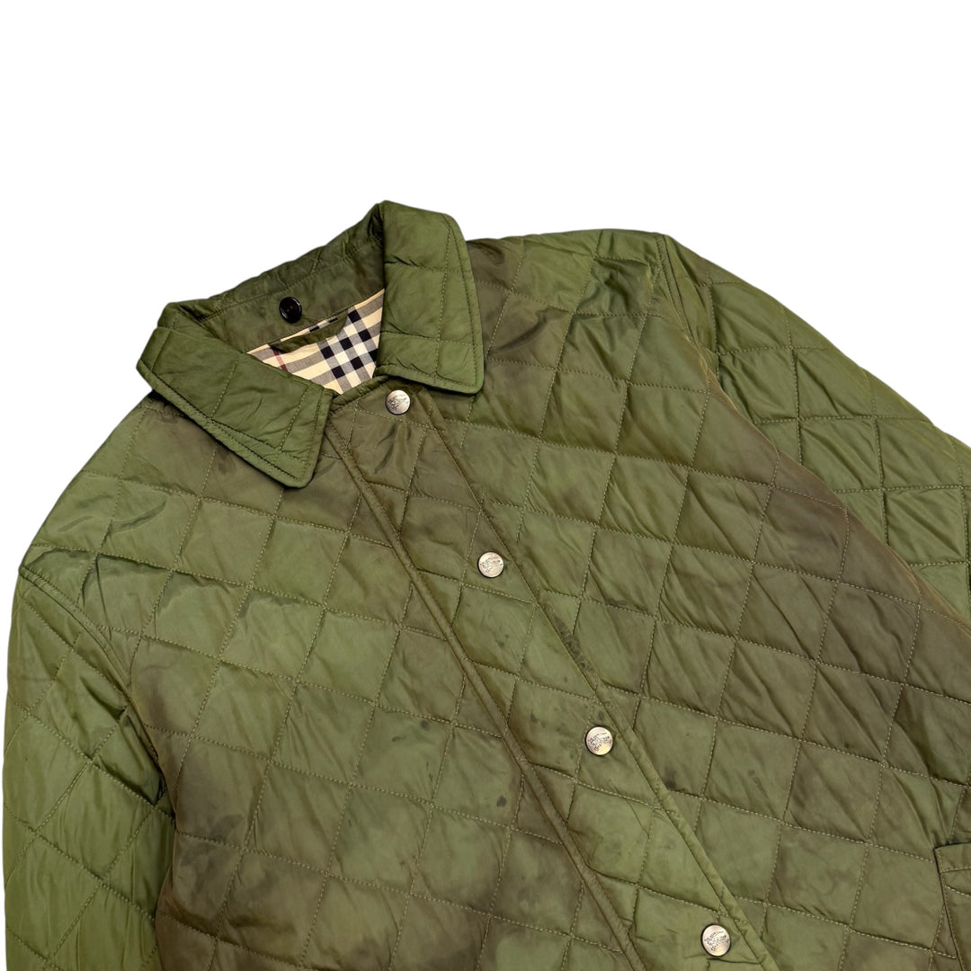 Vintage Burberrys Quilted Jacket Green (L)