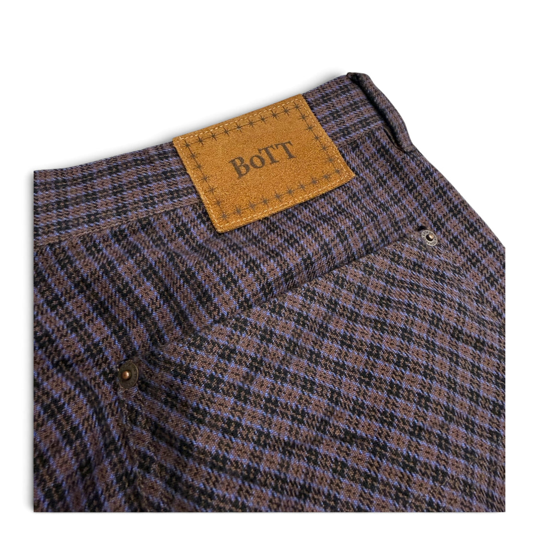 Bott Plaid Double Knee Shorts Purple (M)