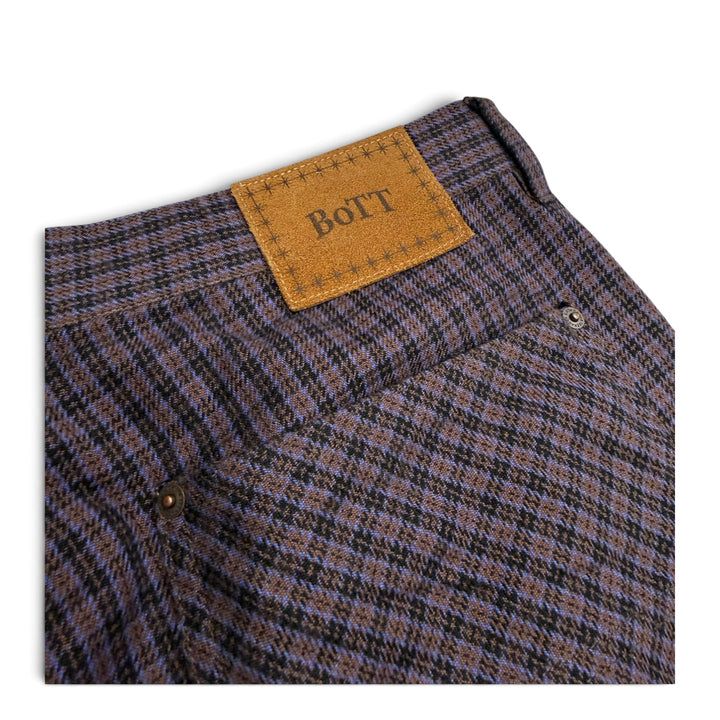 Bott Plaid Double Knee Shorts Purple (M)