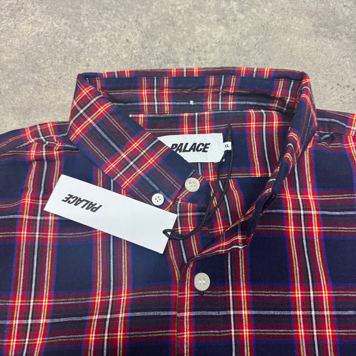 Palace Red & Navy Checkered Parrot Shirt (XL)