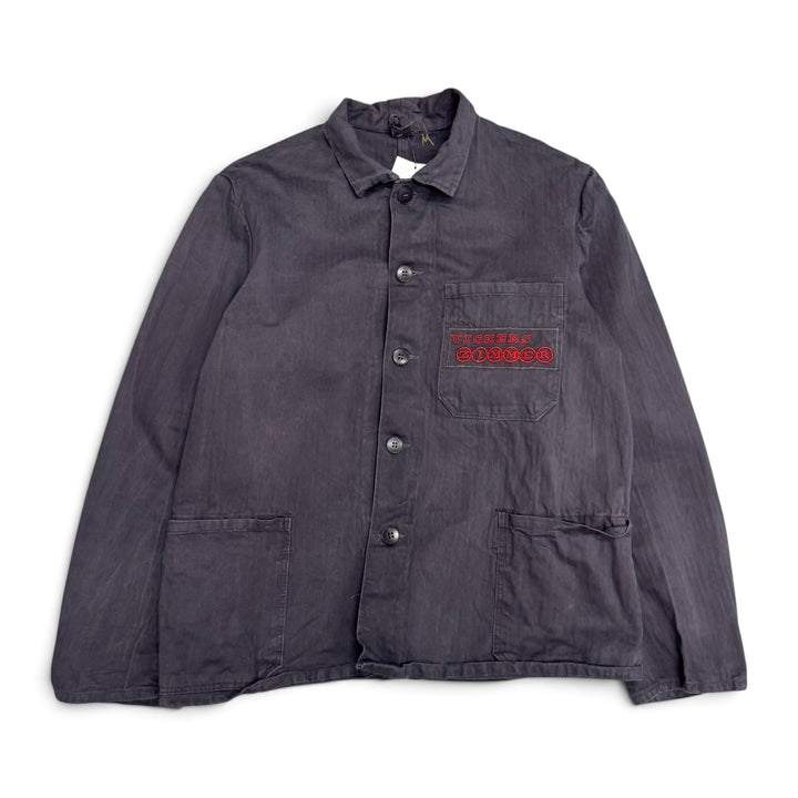 Vintage Distressed Faded Grey French Chore Jacket (S)