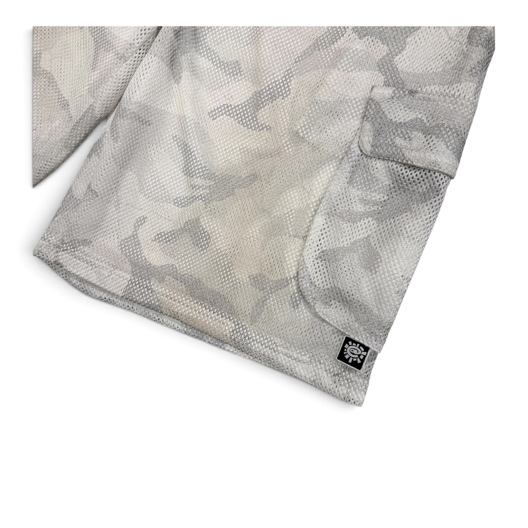 Always Do What You Should Do Camo Mesh Shorts White (XL)