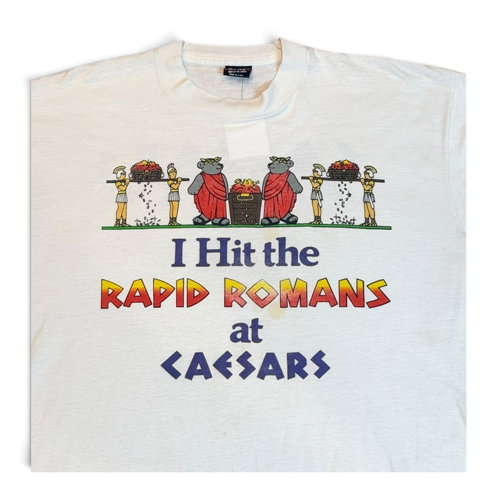 90's Vintage Cesar's Palace White Graphic T-Shirt (L)
