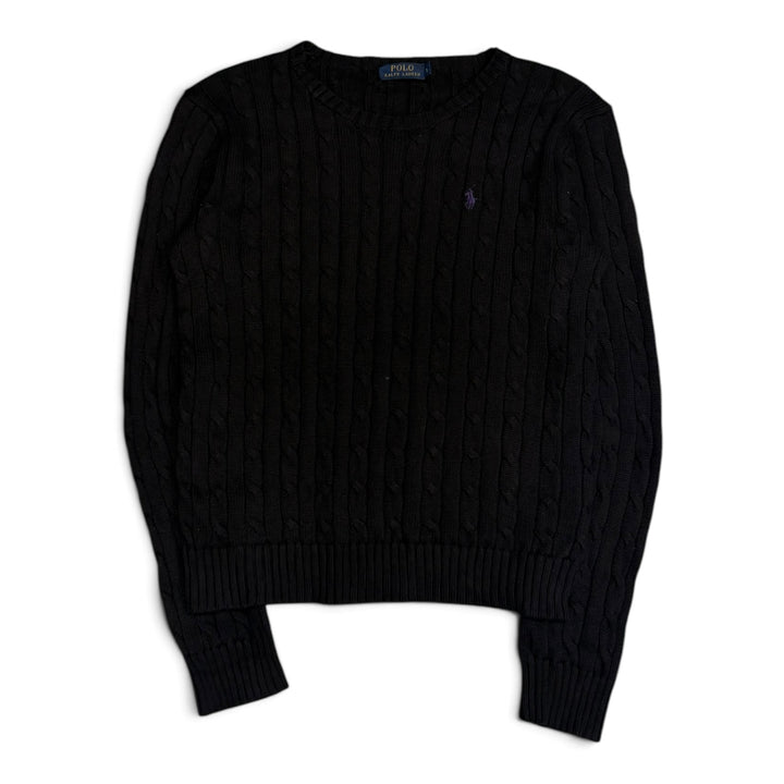 Vintage Polo Ralph Lauren Cable Knit Black (L)