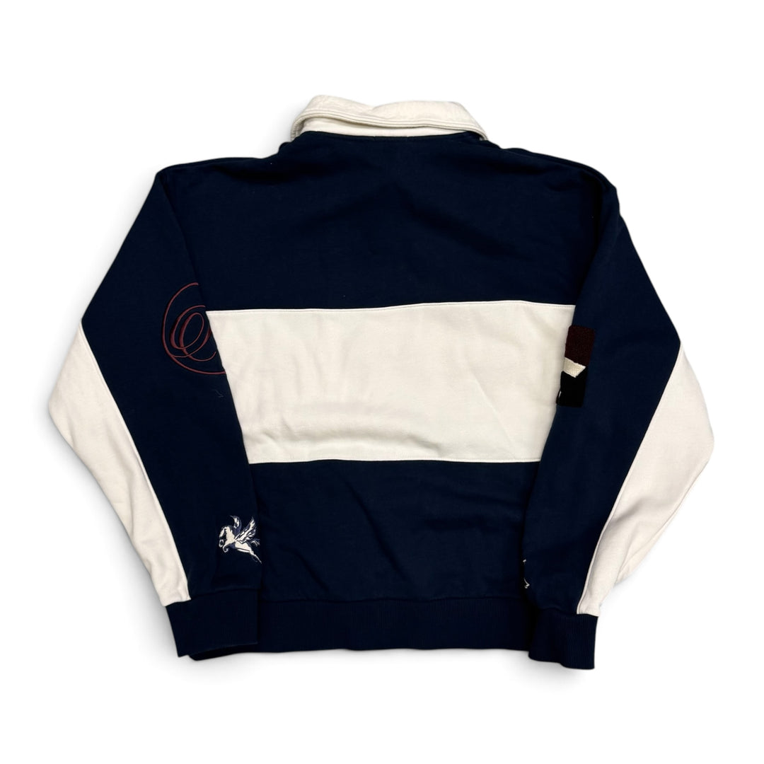 Kith Blue & White Spell Out Rugby Sweatshirt (L)