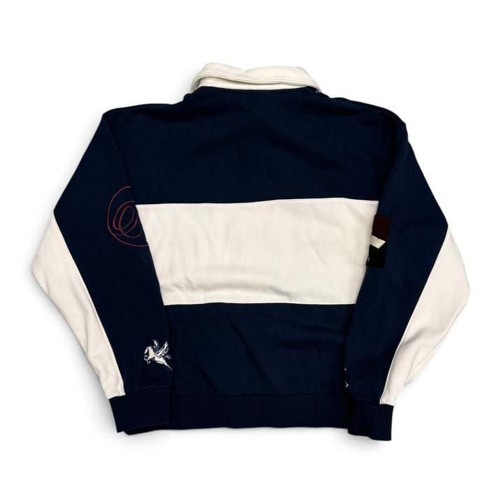 Kith Blue & White Spell Out Rugby Sweatshirt (L)