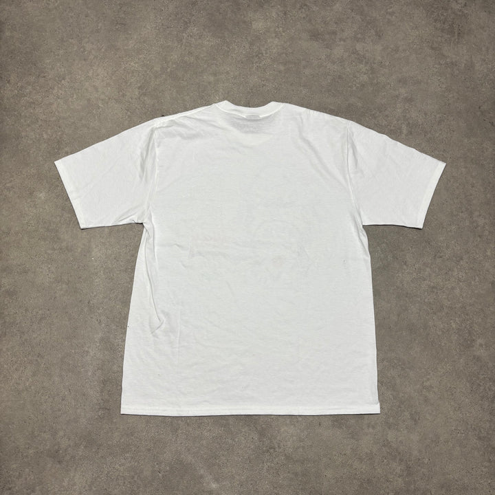 Stussy Happy Holidays White Graphic T-Shirt (L)